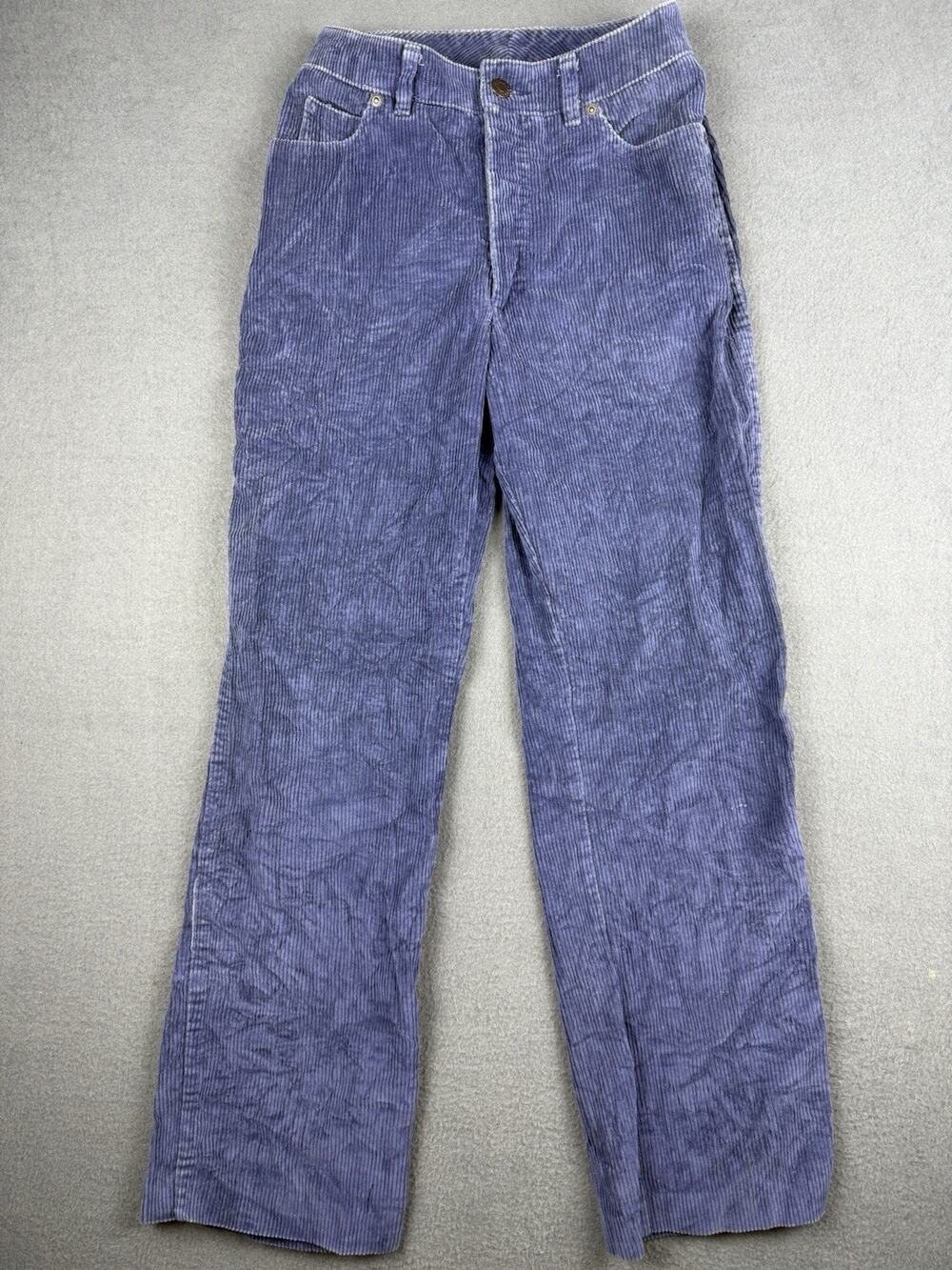 Vintage Calvin Klein Corduroy Pants 80s 90s Preppy Blue Size 8 Made in USA